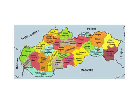 Mapa Slovenska s vyznačenými regiónmi pôsobenia demonštrátorov Makita
