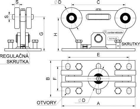 Detail inštalácie vozíkov a dorazov pre samonosnú bránu