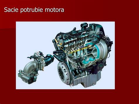Sacie potrubie motora s nánosmi karbónu