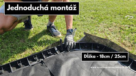Inštalácia plastových obrubníkov na záhrade