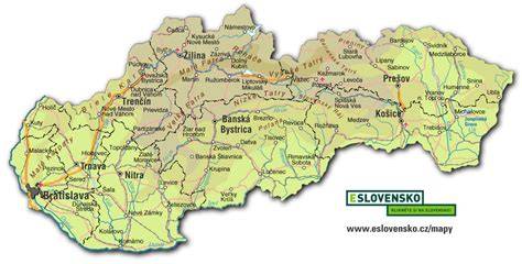 Mapa Slovenska s označením oblastí zvýšeného rizika vlámania