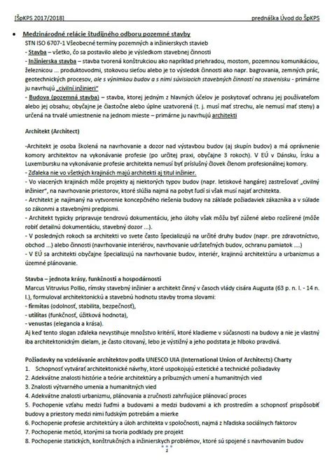 Schéma pozemných a inžinierskych stavieb