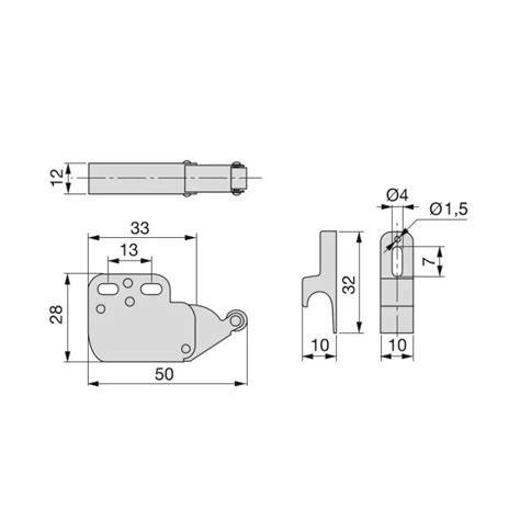 Detail magnetického mechanizmu revíznych dvierok