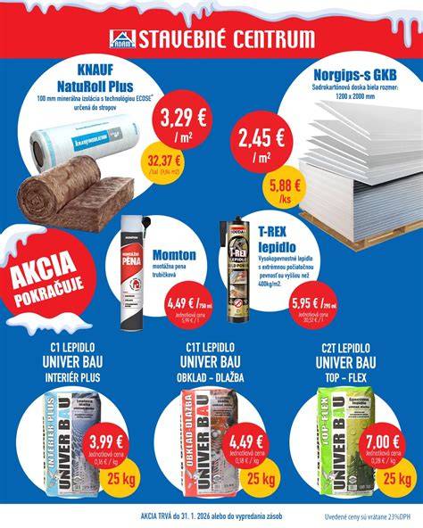 Zľavy a výhodné ponuky na stavebné materiály