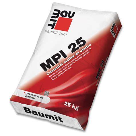 Tabuľka technických špecifikácií Baumit MPI 25