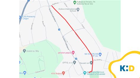 Mapa dopravených obmedzení v okolí Kauflandu Romanova