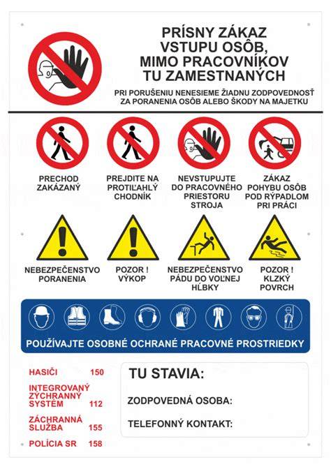 Bezpečnostné značenie a upozornenia na rozvádzači