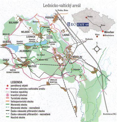 Mapa zámockého areálu Hlohovec s vyznačenými plánmi obnovy