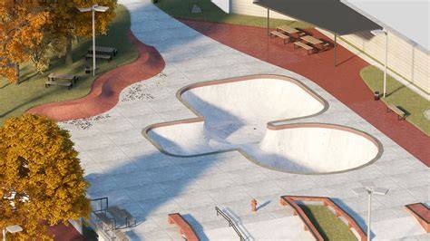 Nákres streetového a bazénového skateparku