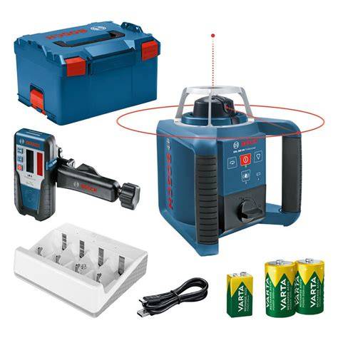 Kompletný obsah balenia rotačného lasera Bosch GRL 400 H v kufri L-BOXX