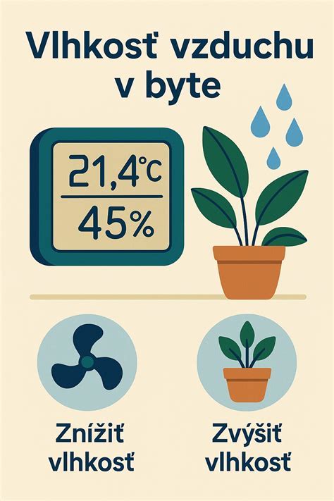 Ilustrácia zobrazujúca optimálnu a nadmernú vlhkosť vzduchu v domácnosti