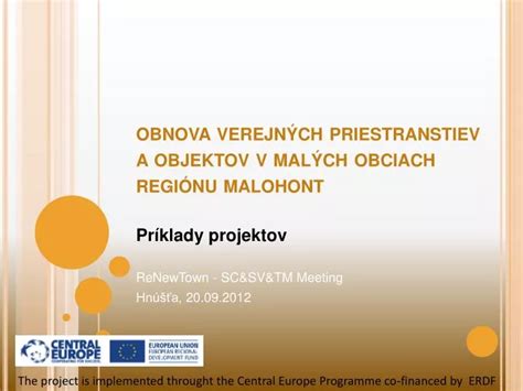 Obnova verejných priestranstiev a zeleň