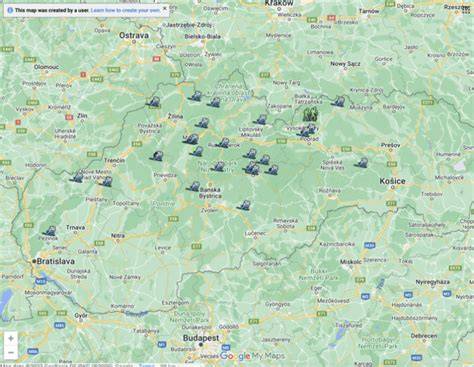 Mapa servisných stredísk a predajní náradia na Slovensku