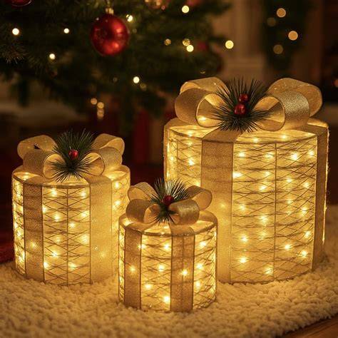 LED svietiace darčeky pre vonkajšiu výzdobu