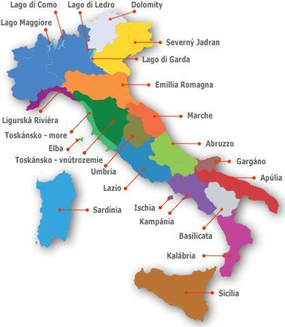 Mapa Kalábrie, Taliansko