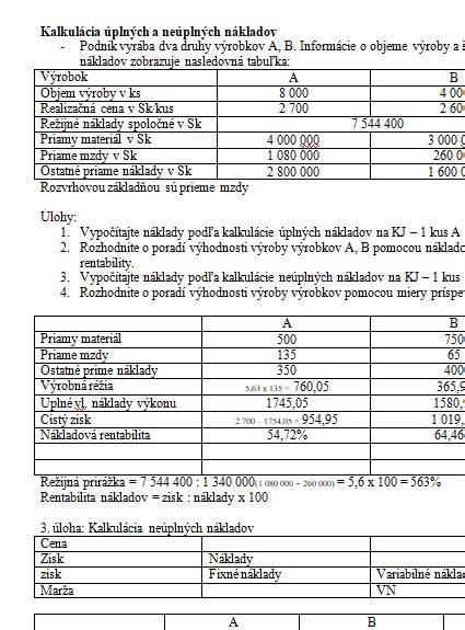 Kalkulácia nákladov na elektrickú prípojku