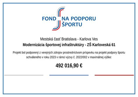 Schéma financovania projektu športovej infraštruktúry