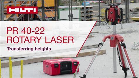 Robustný rotačný laser Hilti v exteriéri