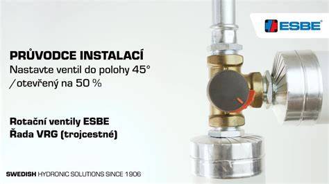 Detail trojcestného ventilu s označením pripojení