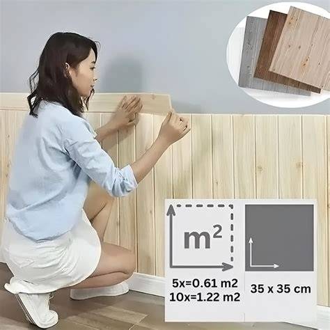 Prierez 3D samolepiacim panelom z PE peny
