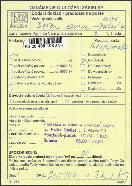 Kontrola zásielky pri preberaní