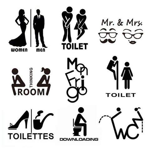 Nápady na štýlové a vtipné WC nálepky