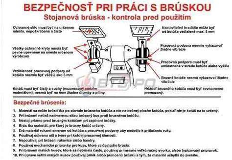 Bezpečnostné vybavenie pre prácu s brúskou