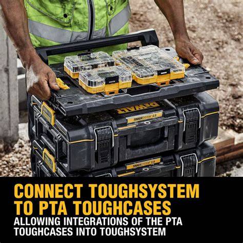 Sortiment kufrov a organizérov DeWalt TSTAK a ToughSystem