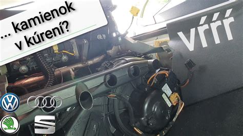 Umiestnenie a schéma motorčeka ventilátora kúrenia