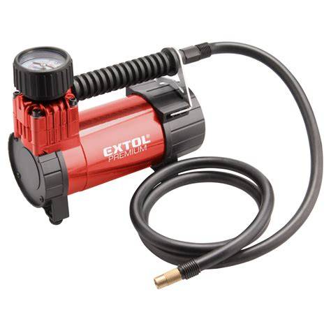 Autokompresor Extol Premium 12V s rôznymi adaptérmi