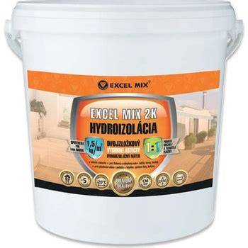 Produktové balenia hydroizolácie Excel Mix 2K v rôznych objemoch