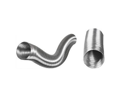 Detailný záber na flexibilné hliníkové potrubie s priemerom 120 mm