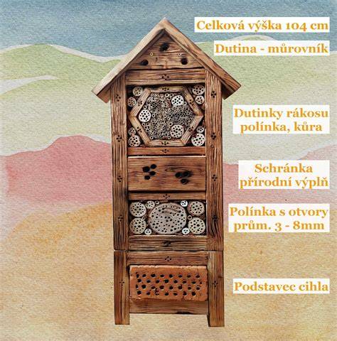 Hmyzí hotel zo starých tehál a prírodných materiálov
