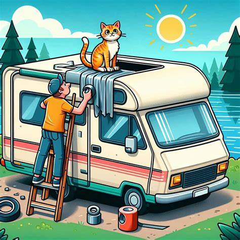 Ilustrácia porovnania obytného auta a karavanu