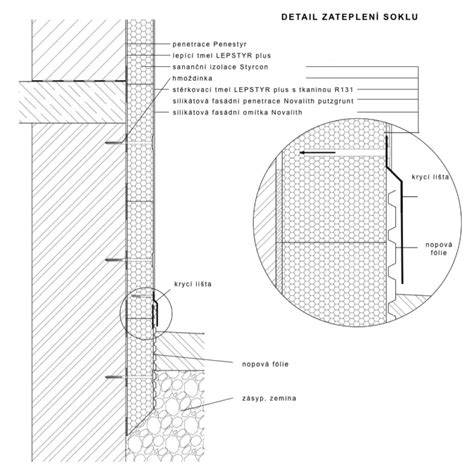 Detail tenkého kamenného obkladu alebo dyhy