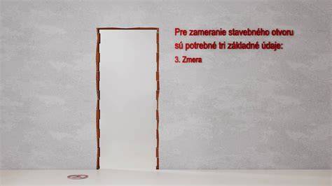 schéma merania stavebného otvoru pre obložkovú zárubňu