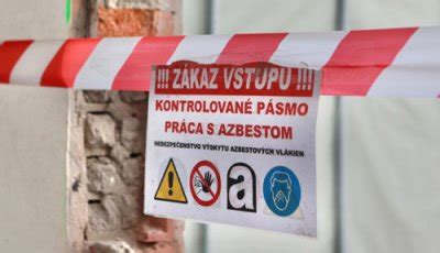Schéma bezpečného pracovného priestoru pri odstraňovaní azbestu