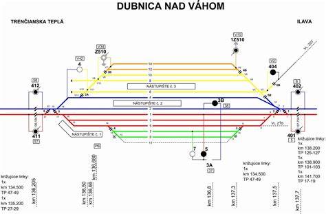 Schéma železničnej stanice a miesta vykoľajenia vlaku