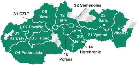 Nová mapa odštepných závodov LESY SR