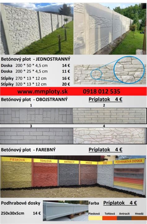 Obojstranný betónový plot