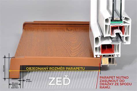 Schéma zateplenia okenného parapetu a ostenia