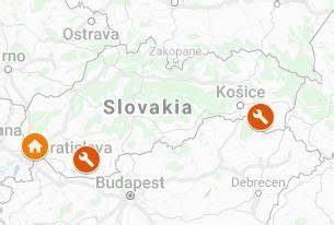 Mapa servisných stredísk kotlov