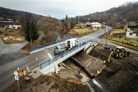 Pohľad na zrekonštruovaný most v Nižnej