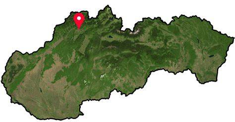 Mapa Prievidze s vyznačenými oblasťami, kde sa nachádzajú stavebniny