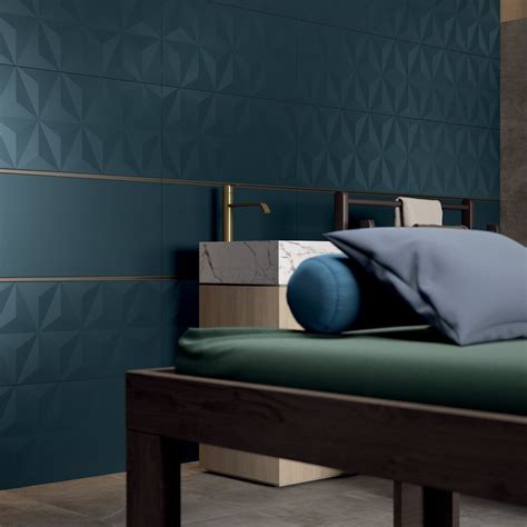 Vzor obkladu Marca Corona 4D Diagonal Deep Blue