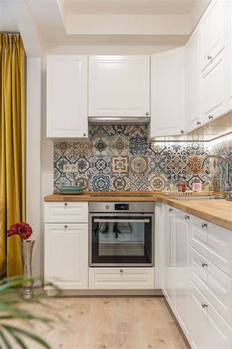 Detail samolepiacej nálepky na obklad s ornamentálnym vzorom Azulejos