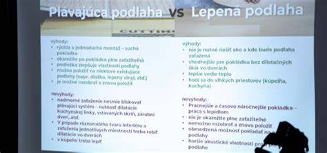 Schéma: Rozdiel medzi plávajúcou a lepenou inštaláciou podlahy