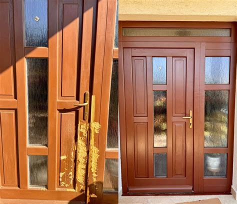 Proces renovácie drevených dverí