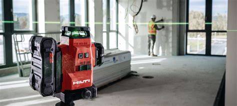 Hilti rotačný laser v prevádzke