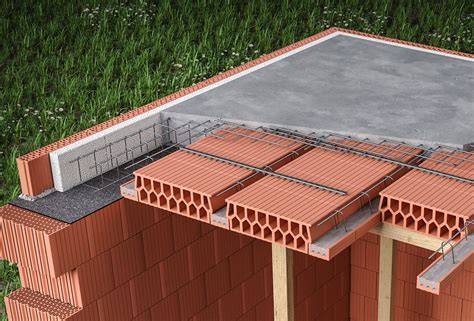 Proces betonáže stužujúceho venca